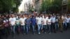 Armenia - Protesters march towards the presidential palace in Yerevan, 23Jun2015.