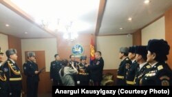 Церемония присвоения Анаргуль Каусылгазыкызы звания полковника.
