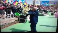 President Karimov Dancing At Nouruz Celebration