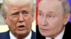АҚШ президенті Дональд Трамп (сол жақта) пен Ресей президенті Владимир Путиннің суреттерінен коллаж
