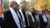 Armenia - Sasna Tsrer party leaders Zhirayr Sefiian (third from left) and Varuzhan Avetisian (second from left) start their election campaign in Yerevan, November 26, 2018.
