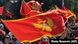 Protesti u Cetinju zbog ustoličenja Joanikija, 22. avgust 2021. 