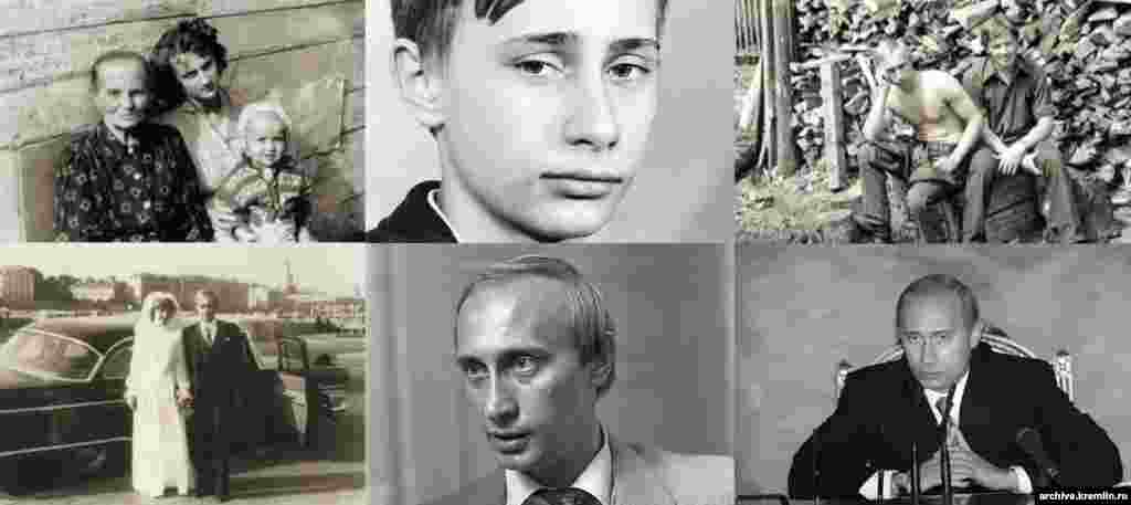Несколько архивных фотографий Владимира Путина, начиная с детства и заканчивая 2002 годом.