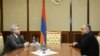 Armenia -- President Serzh Sarkisian meets official runner-up of Armenia’s presidential election, Raffi Hovannisian, at the presidential palace, 21Feb2013 