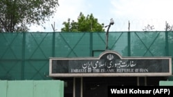 په کابل کې د ایران د سفارت لوحه