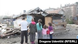 Naselje Mali Leskovac u Beogread u kojem žive Romi, 20. decembar 2019.
