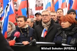 Михайло Касьянов на траурній ході пам'яті Бориса Нємцова у Москві