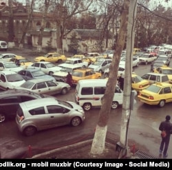 Автомобильный затор в Самарканде