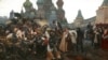 "Утро стрелецкой казни". Картина Василия Сурикова (1881). Царь Петр изображен сидящим на коне в правой части картины