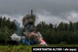 Запуск зенітної ракети під час навчань «Захід-2017»