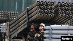Военный парад в Северной Корее, иллюстративное фото