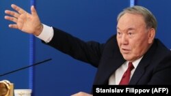 Президент Казахстана Нурсултан Назарбаев на пресс-конференции в Астане. 14 сентября 2017 года.