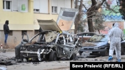 Automobil koji je eksplodirao sinoć u Podgorici