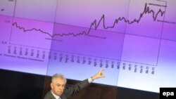 Італійський прем’єр Маріо Монті під час презентації щорічного урядового звіту, Рим, 29 грудня 2011 року