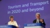 Potpredsednica EK Margaret Vestager i komesar za unutrašnje tržište EU Tijeri Breton (Thierry Breton) na predstavljanju mera u Briselu, 13. maja 2020