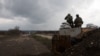 Крайний блокпост украинских военных неподалеку от Авдеевки