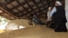 Armenia - Workers at a wheat storage facility in Shirak province, 1Aug2012.