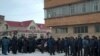 Armenia -- Police prevent drivers' protest in Gyumri, 08Feb2011