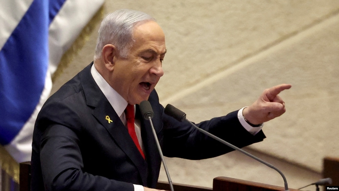 د اسراييلو وزيراعظم په بيت المقدس د وينا پر مهال ـ انځور له ارشيفه