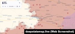 Охват Курахово с севера и юга на карте проекта DeepState по состоянию на 21 декабря 2024 года