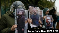 Митинг в Тбилиси после убийства Хангошвили