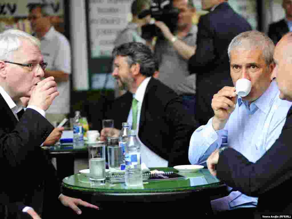 Srbija - Predsjednici Srbije i Hrvatske, Boris Tadić i Ivo Josipović na kavi u Beogradu, 19.07.2010.