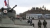 Russian peacekeepers guard an area in the town of Lachin (Berdzor), December 1, 2020.