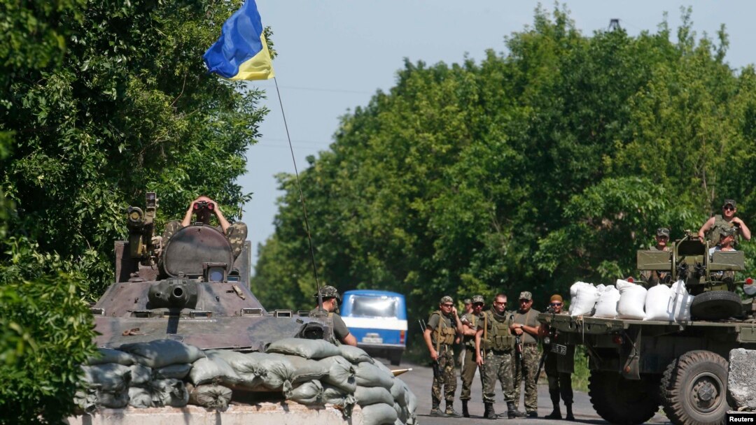 Блокпост на Донеччині біля міста Амвросіївки, 5 червня 2014 рік 