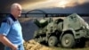 Російський голова Криму Сергій Аксьонов та ЗРГК «Панцир» на тлі Керченського мосту. Колаж