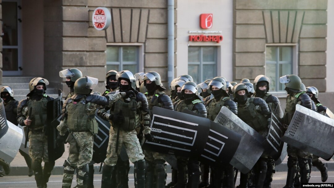 Belarus, Forțele de ordine la protestul din 20 septembrie