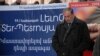 Armenia - Former President Levon Ter-Petrosian at an election campaign rally, February 13, 2008.