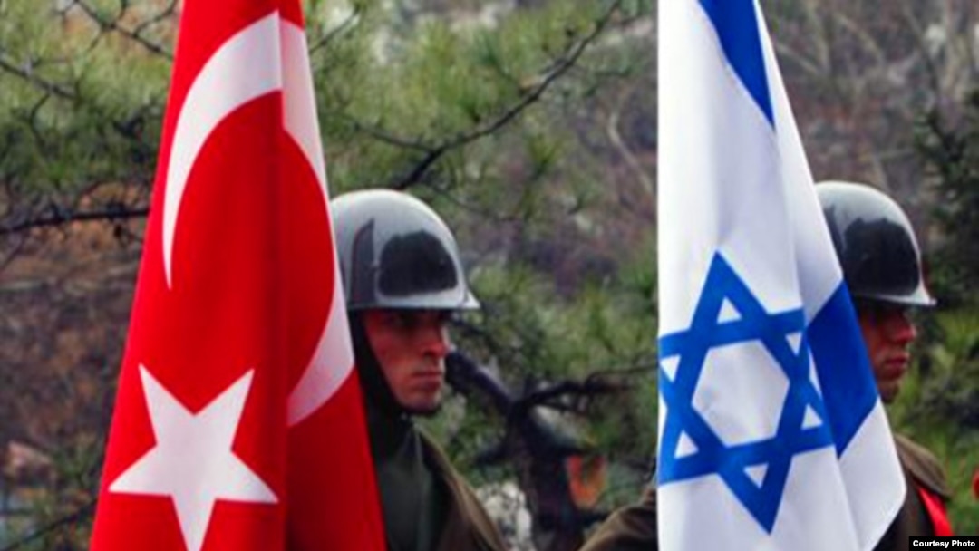 Türkiyə və İsrael bayraqları