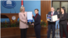 Predsednica RS-a Željka Cvijanović uručuje Orden RS-a premijerki Srbije Ani Brnabić, Banjaluka