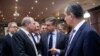Armenia - Prime Minister Karen Karapetian (C) talks to Russian-Armenian businessmen at the official launch of their Investors Club of Armenia fund in Yerevan, 25Mar2017.