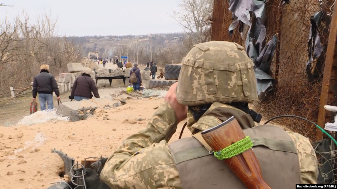 Лінія розмежування в районі Станиці Луганської
