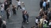 Armenia - A chaotic scene after the explosion of gas balloons during an election campaign rally in Yerevan's Republic Square, Yerevan, 04May2012.