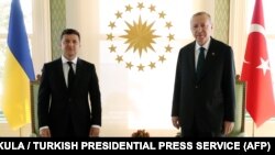 Ukrajinski predsjednik Volodimir Zelenski i njegov tuski kolega Recep Tayyip Erdogan, oktobar 2020.