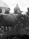 Ukraine -- Holodomor in Ukraine. Dekulakization of peasant Yemtsa P. in one of the villages of Grishinsky district of Donetsk region, 1930-1933