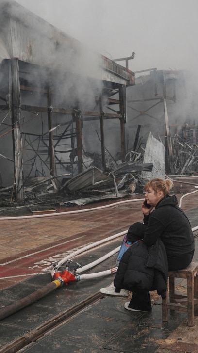 Incendii după atacurile Rusiei asupra Kievului