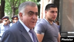 Armenia -- President Serzh Sarkisian's brother Aleksandr outside the parliament building in Yerevan, 10June 2010.