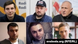 На фото: Ігор Лосик, Сергій Тихановський, Микола Статкевич, Володимир Циганович, Артем Саков, Дмитро Попов