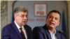 Colaj foto - Marcel Ciolacu, fostul președinte al PSD, Sorin Grindeanu, președinte interimar al PSD. 