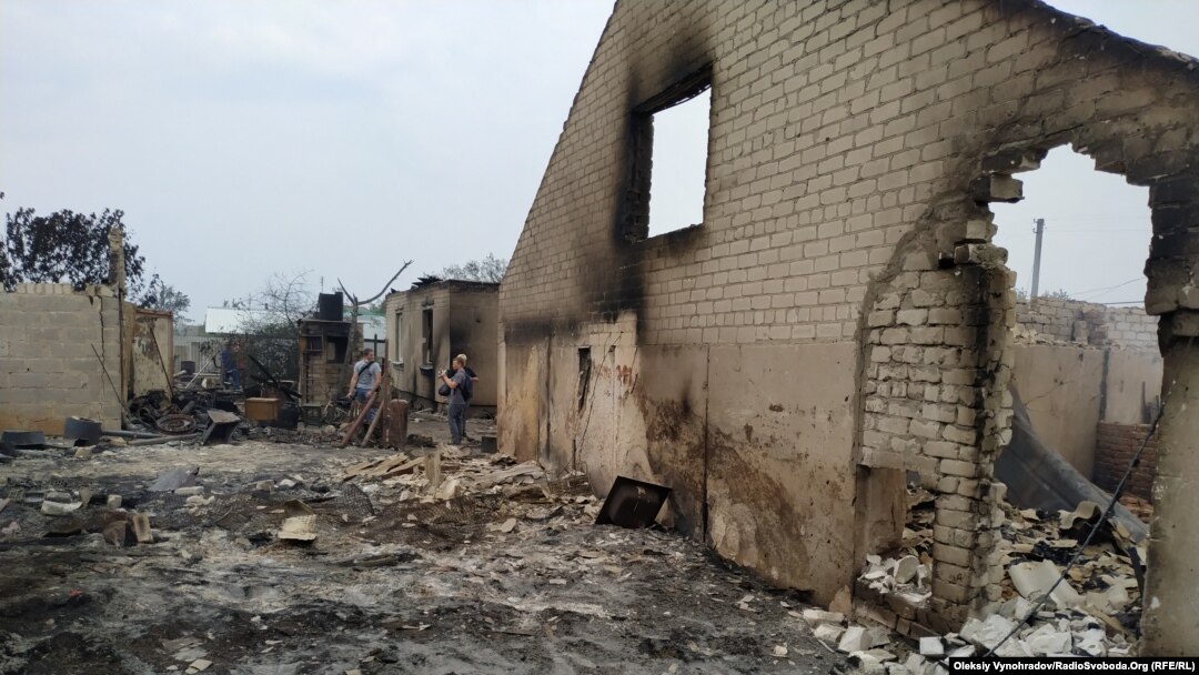 Результаты пожара в Луганской области