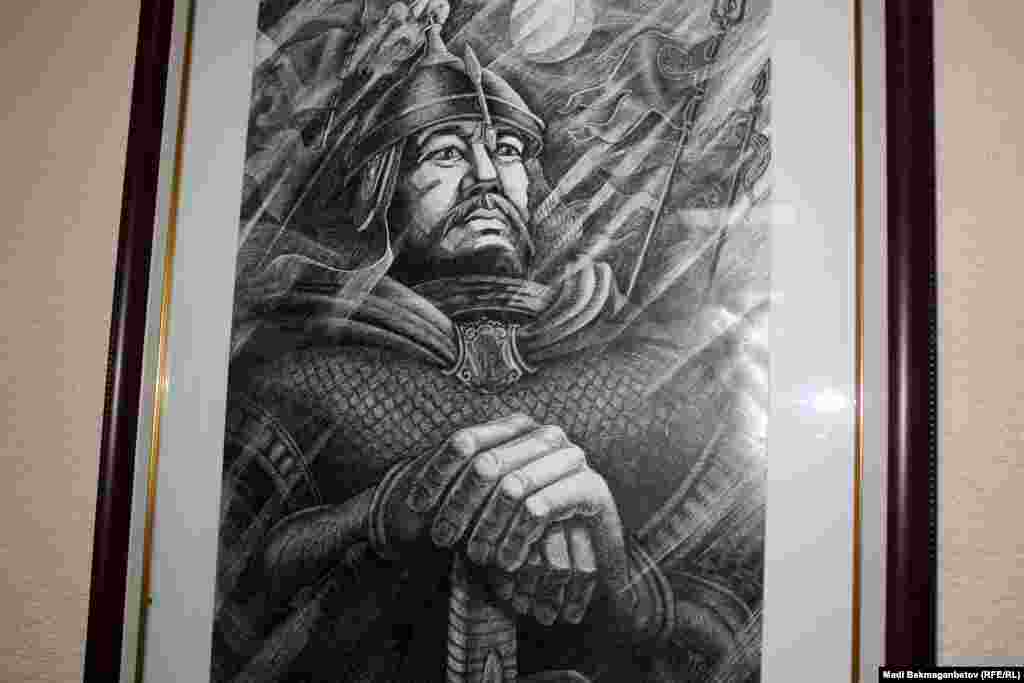 «Қаракерей Қабанбай» -Жұмағазы Сағымбаевтың гратография әдісімен 2012 жылы салынған картинасы. «Қабдеш Жұмаділовтің «Дарабозын» оқыдым. Әке-шешелеріміз ол кісінің ерліктерін жас кезімізден құлағымызға құйып өсірді. Қабанбай бабамыз сияқты батыр болсақ деген арман болған. Ұзын бойлы, ірі пішінді адам болған дегенді айтатын аталарымыз. Бұл портретке қараған адам Қабанбай батырға төменнен қарап тұратындай қылып образын бердім» дейді суретші Жұмағазы Сағымбаев. Астана, 17 қыркүйек 2015 жыл.