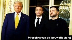 Переговоры Владимира Зеленского с Дональдом Трампом и Эммануэлем Макроном, Париж, 7 декабря 2024 года