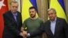 Реджеп Тайип Эрдоган, Владимир Зеленский и Антониу Гутерриш. Львов, 18 августа 2022 года